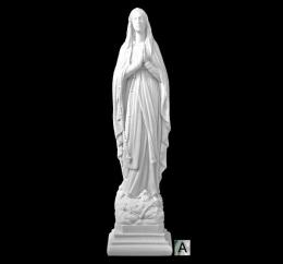 SYNTHETIC MARBLE VIRGIN OF LOURDES SILVERY FINISHED